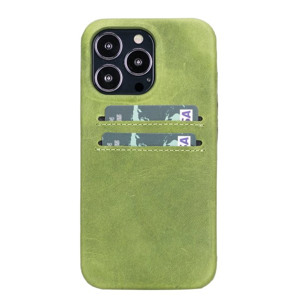 Rock Cover iPhone 13 Pro Leather Case with Card Holder