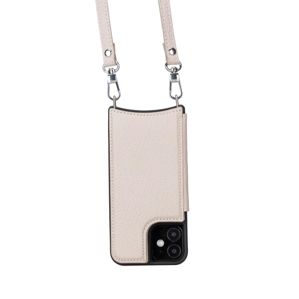 Saff iPhone 12 Pro Max Leather Case with Shoulder Strap