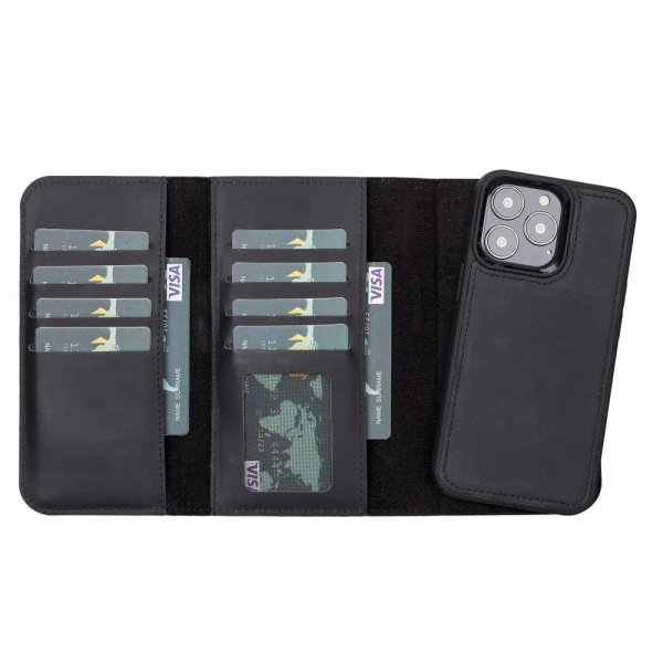 Santa iPhone 13 Pro Leather Detachable Wallet Case