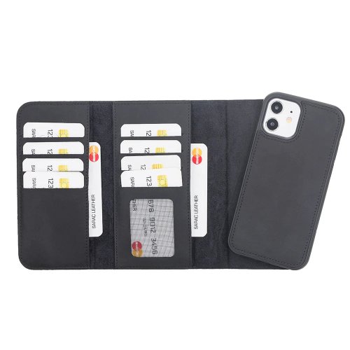 Santa iPhone 12 Mini Leather Detachable Wallet Case